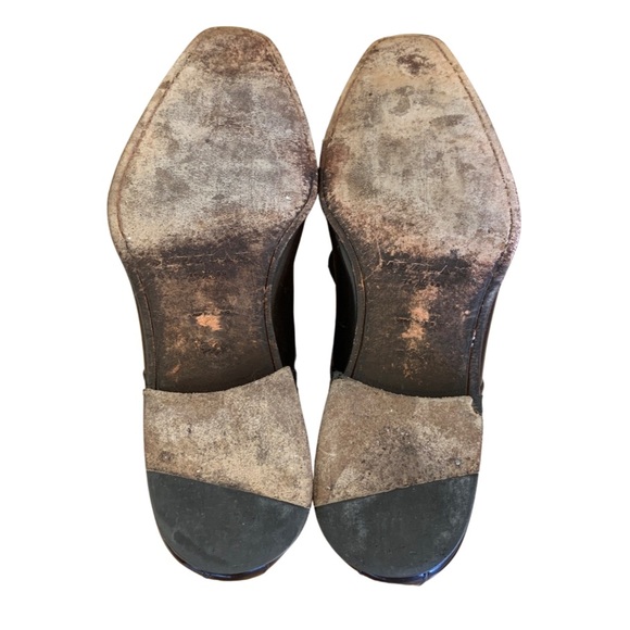 Mezlan Dark Brown Leather Cap Toe Shoes - Picture 6 of 7